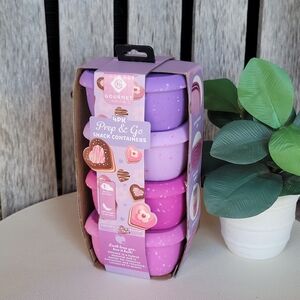 Prep & Go Purple Snack Containers - 4 Pack